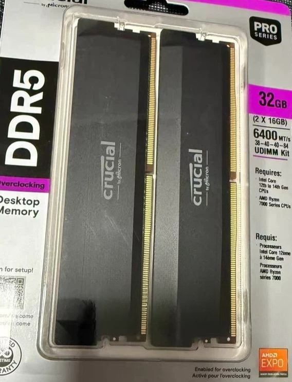 Ddr5 Memory - Kit RAM DDR5 da 32GB 6000MHz,