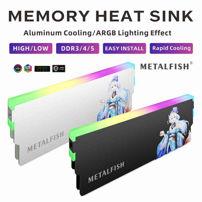 Ddr5 Memory - METALFISH DRAM Dissipatore di calore 5V-3PIN