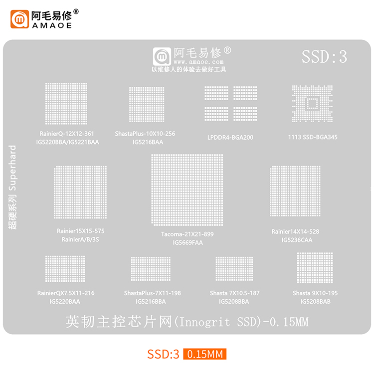 BGA Reballing Stencil per SSD  - Ddr5 Kit recensione e prezzo
