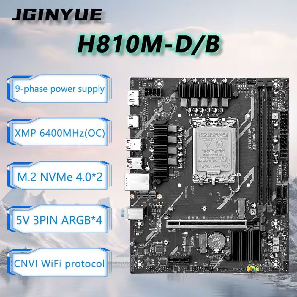 Scheda madre JGINYUE H810 Inte - Ddr5 64Gb recensione e prezzo